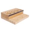 Kylebooker Angler Fly Tying Fishing Kit Tool Organizer - Wooden Fly Fishing Desk For 12 Fly Fishing Tools - Store Fly Tying Materials, Scissors