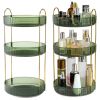 3 Tier Rotating Makeup Organizer 360¬∞ Spinning Perfume Cosmetic Storage Tray 55LBS Load Countertop Shelves for Lotion Lipstick