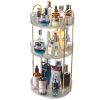 3 Tier Rotating Makeup Organizer 360¬∞ Spinning Perfume Cosmetic Storage Tray 55LBS Load Countertop Shelves for Lotion Lipstick