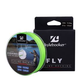 Kylebooker Fly Line Backing Line 20/30LB 100/300Yards Green Braided Fly Fishing Line (Line Size: 30LB, length: 300YDS)