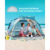 Pop Up Beach Tent for 4 Person - Easy Setup and Portable Beach Shade Sun Shelter Canopy with UPF 50+ UV Protection Family TENT