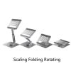 WIWO Tablet Stand Holder For Desk Dual Rod Support Aluminum Desktop Tablet Holder Adjustable Foldable Dock Multi-Angle Riser Compatible With Ipad Pro